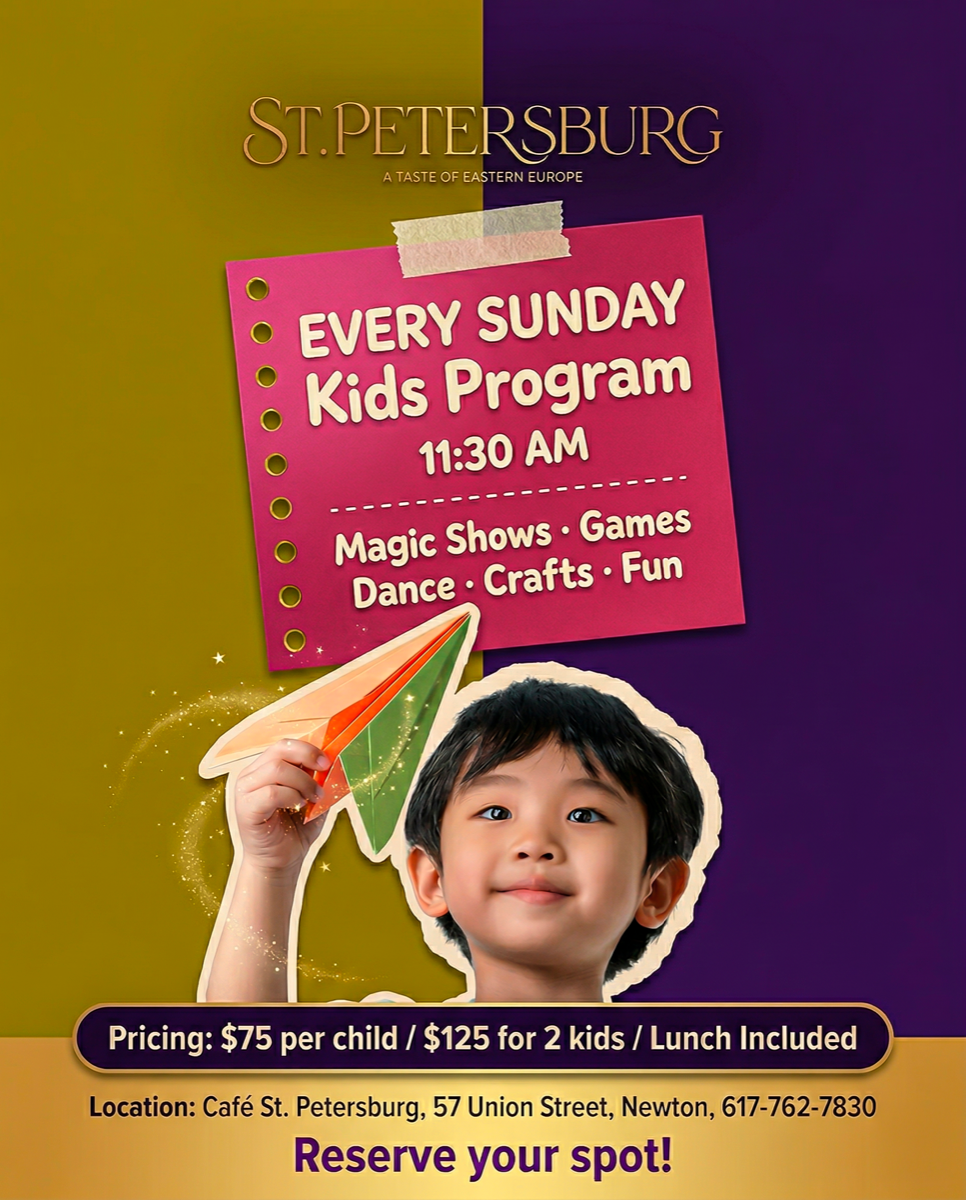 Every Sunday Kids Program at Cafe St. Petersburg